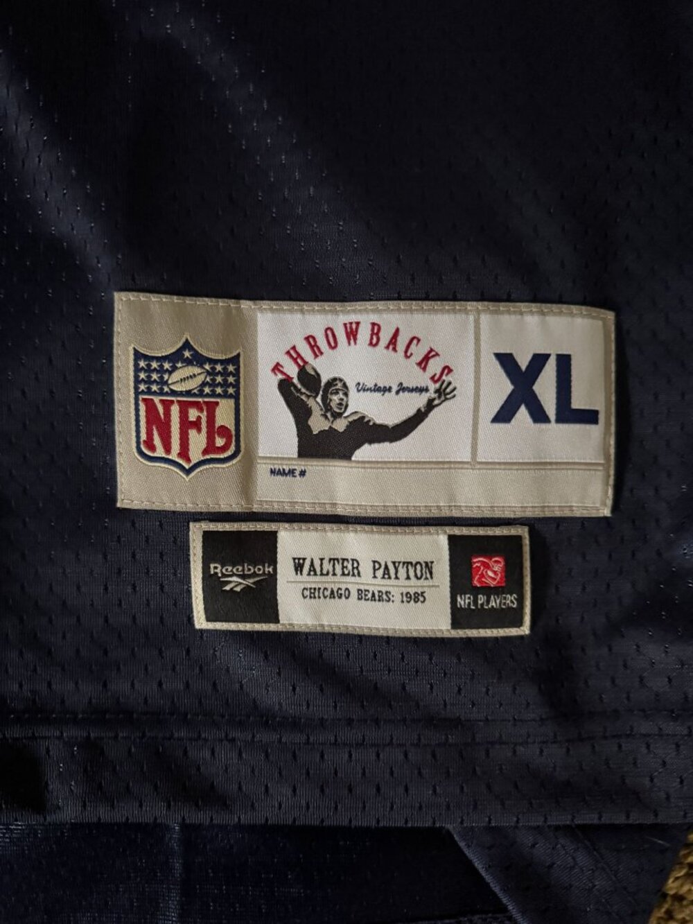 Walter Payton Chicago Bears Throwback Jersey Reebok NFL Vintage Collection XL NW - Picture 8 of 9